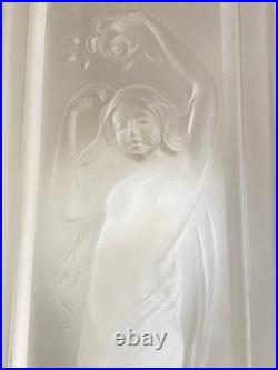 Vintage Tiffin #16265 Art Deco Nude Lady Dancing Glass Torchiere Lamp with Embos