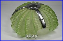 Vintage Uranium Clamshell Lamp Shade Pendant Art Deco Glass Lighting Complete