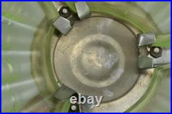 Vintage Uranium Clamshell Lamp Shade Pendant Art Deco Glass Lighting Complete