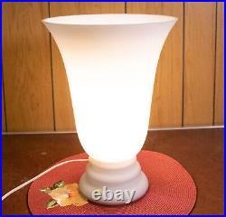Vintage Vianne Glass Lamp Frosted Bell Shape Lamp France Large Art Deco 15 Tall