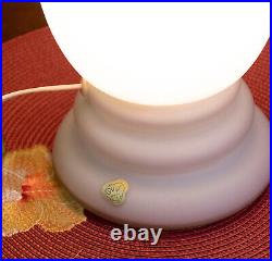 Vintage Vianne Glass Lamp Frosted Bell Shape Lamp France Large Art Deco 15 Tall