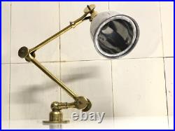 Vintage Wall Art Deco Swing Arm Lamp Stretchable Solid Aluminum & Brass