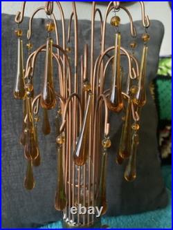 Vintage Waterfall Fountain Desk Lamp Light, Original Cord! Very Neat! 1920/30s