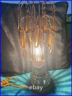 Vintage Waterfall Fountain Desk Lamp Light, Original Cord! Very Neat! 1920/30s