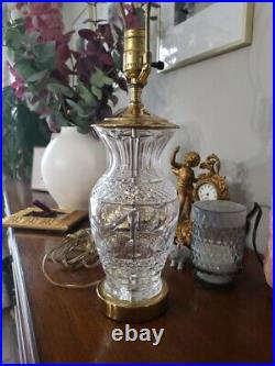Vintage Waterford Crystal Gold Lamp Hollywood Regency MCM ART DECO EUC