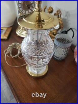 Vintage Waterford Crystal Gold Lamp Hollywood Regency MCM ART DECO EUC