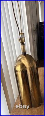 Vintage Westwood Industrices Art Deco Revival Sculptural Brass Table Lamp