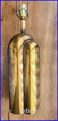 Vintage Westwood Industrices Art Deco Revival Sculptural Brass Table Lamp