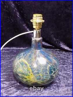 Vintage Wmf Ikora Art Deco Glas Lampe Blau Craquele Bauhaus Art Glass 20. Jhd