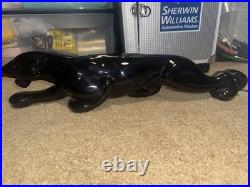 Vintage Working 1950s Black Panther TV Lamp 20 Inches MCM
