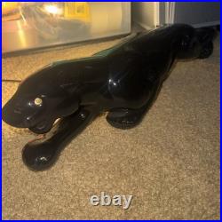 Vintage Working 1950s Black Panther TV Lamp 20 Inches MCM
