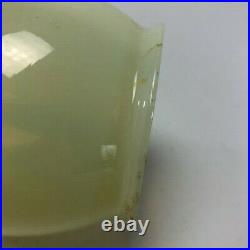Vintage Yellow Vaseline Cased Glass Bullet Tear Drop Lamp Shade 8 Art Deco