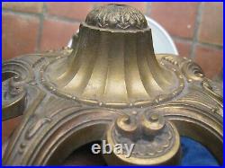 Vintage antique victorian light Ceiling mount Gothic Metal Art Deco 5 arm Lamp