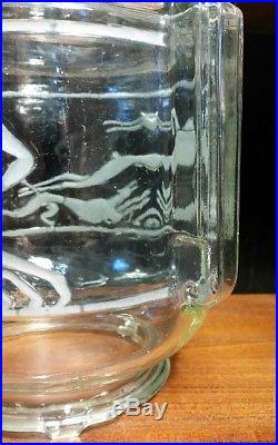 Vintage art deco glass WILHELM HUNT DIEDERICH Borzoi dogs youth lamp body barrel