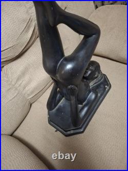 Vintage art deco nude lady statue sculptural table lamp. Needs Chord And Globe