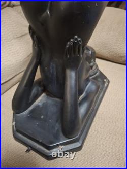 Vintage art deco nude lady statue sculptural table lamp. Needs Chord And Globe