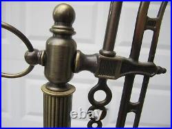 Vintage brushed brass iron art deco bridge arm Floor lamp art nouveau