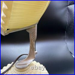 Vtg 1940s Art Deco Glass Heart Shaped Accent Lamp A. F. Klingsberg