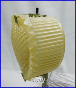 Vtg 1940s Art Deco Glass Heart Shaped Accent Lamp A. F. Klingsberg Chip On Edge