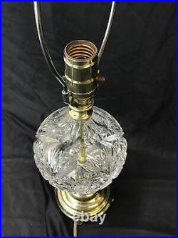 Vtg Antique ABP Cut Crystal Art Deco Boudoir Table Desk Lamp Hollywood Regency