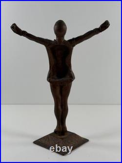 Vtg Art Deco Bronze Woman Dancer LAMP parts repair statue