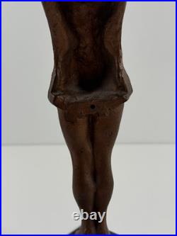 Vtg Art Deco Bronze Woman Dancer LAMP parts repair statue