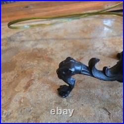 Vtg Art Deco Claw Footed Cast Iron accent lamp