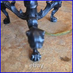 Vtg Art Deco Claw Footed Cast Iron accent lamp