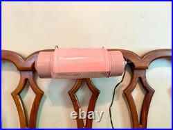 Vtg Art Deco Headboard Lamp Pink Glass Headboard Lamp Art Deco Reading Lamp
