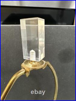 Vtg. Art Deco Hollywood Regency Frederick Raymond Etched Floral Table Lamp