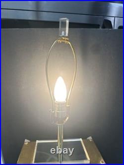 Vtg. Art Deco Hollywood Regency Frederick Raymond Etched Floral Table Lamp