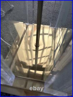 Vtg. Art Deco Hollywood Regency Frederick Raymond Etched Floral Table Lamp