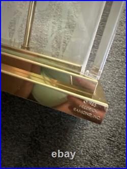 Vtg. Art Deco Hollywood Regency Frederick Raymond Etched Floral Table Lamp