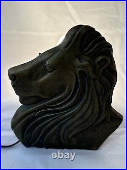 Vtg Art Deco Nouveau Style Hollywood Regency Lion Lamp