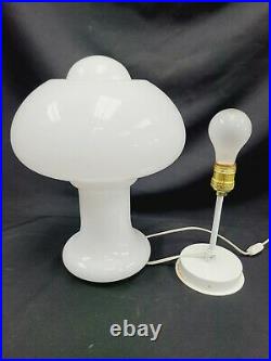 Vtg Art Deco Peill & Putzler Glass Mushroom Table Lamp Mid Century Modern MCM