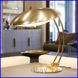 Vtg. Brass Art Deco Mid Century Modern Kaiser Idell Bauhaus Style UFO Desk Light