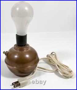 Vtg CHASE Copper GLOW Lamp Light Ruth Gerth Orb Art Deco 1931 Antique Rare WORKS