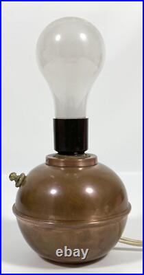 Vtg CHASE Copper GLOW Lamp Light Ruth Gerth Orb Art Deco 1931 Antique Rare WORKS