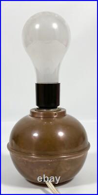 Vtg CHASE Copper GLOW Lamp Light Ruth Gerth Orb Art Deco 1931 Antique Rare WORKS
