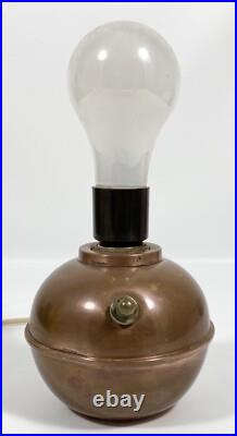 Vtg CHASE Copper GLOW Lamp Light Ruth Gerth Orb Art Deco 1931 Antique Rare WORKS