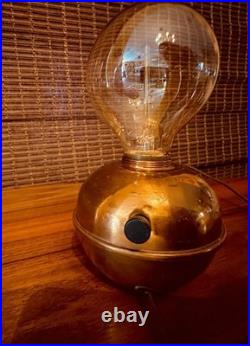 Vtg CHASE Copper Glow Lamp Light Ruth Gerth Orb Art Deco 1930's Antique Rare