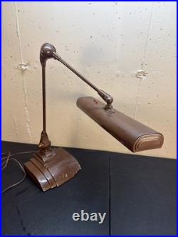 Vtg Flexo Art Deco MCM Metal Drafting Desk Lamp Industrial Articulating Swivel