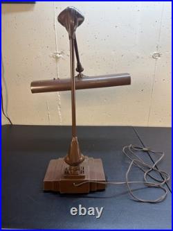 Vtg Flexo Art Deco MCM Metal Drafting Desk Lamp Industrial Articulating Swivel