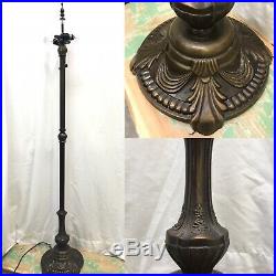 Vtg Floor Lamp Victorian Art Deco Nouveau Bronze Ornate Dale Tiffany Antique