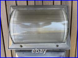 Vtg Holophane MCM Art Deco Ceiling Wall Sconce Lamp Light Industrial Chrome