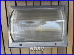 Vtg Holophane MCM Art Deco Ceiling Wall Sconce Lamp Light Industrial Chrome