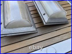 Vtg Holophane MCM Art Deco Ceiling Wall Sconce Lamp Light Industrial Chrome