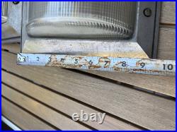 Vtg Holophane MCM Art Deco Ceiling Wall Sconce Lamp Light Industrial Chrome