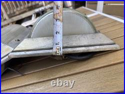 Vtg Holophane MCM Art Deco Ceiling Wall Sconce Lamp Light Industrial Chrome