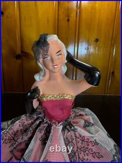 Vtg Lady Half Doll Lamp Art Deco Marilyn Monroe table lamp Glowing Dress